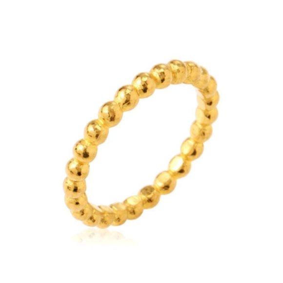 3.75 grams 99.9% pure 24k gold ball ring